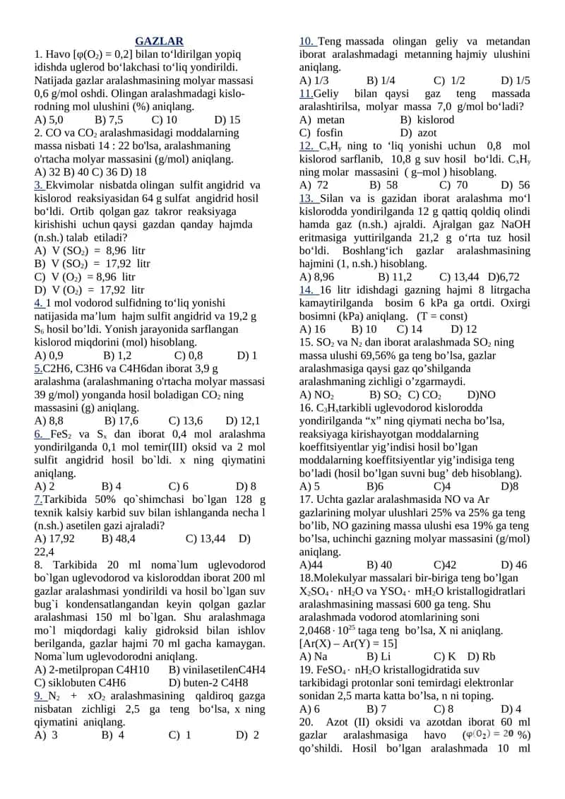 GAZLAR test