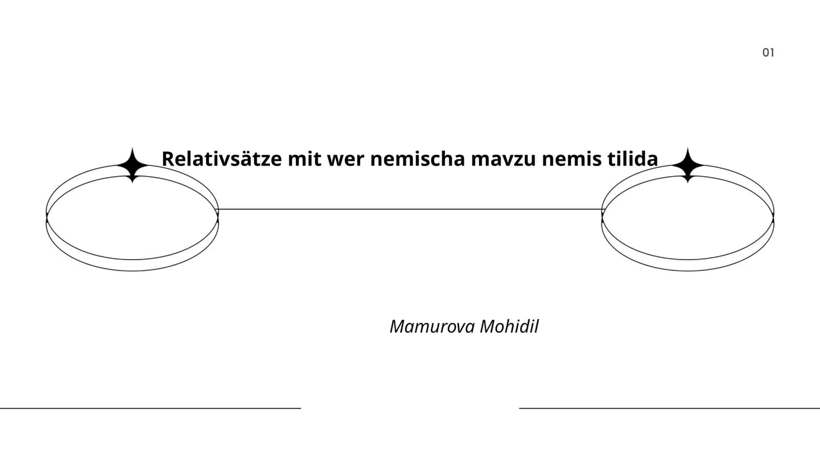 Relativsätze mit wer nemischa mavzu nemis tilida Mamurova Mohidil