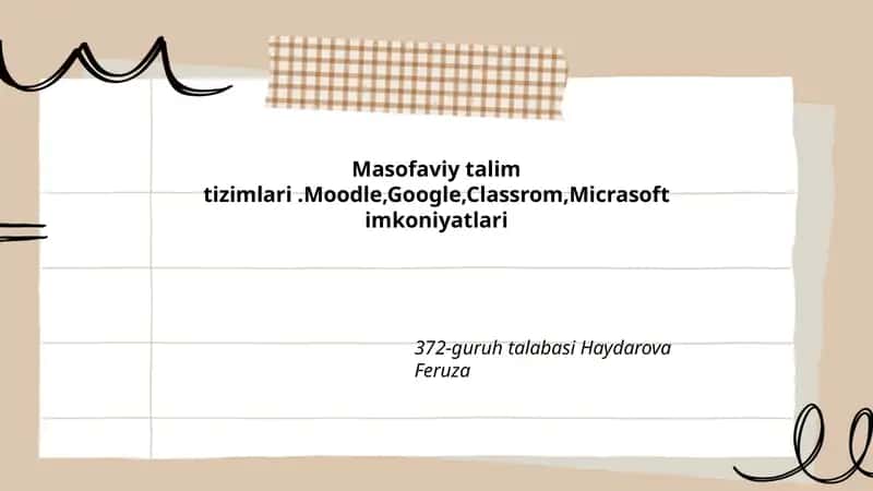 Masofaviy talim tizimlari
