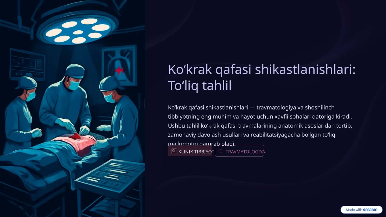 Koʻkrak qafasi shikastlanishlari: Toʻliq tahlil