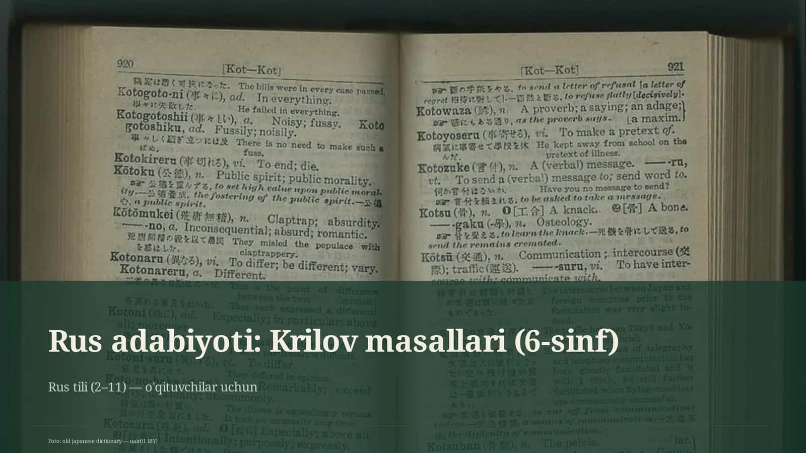 Krilov masallari (6-sinf)