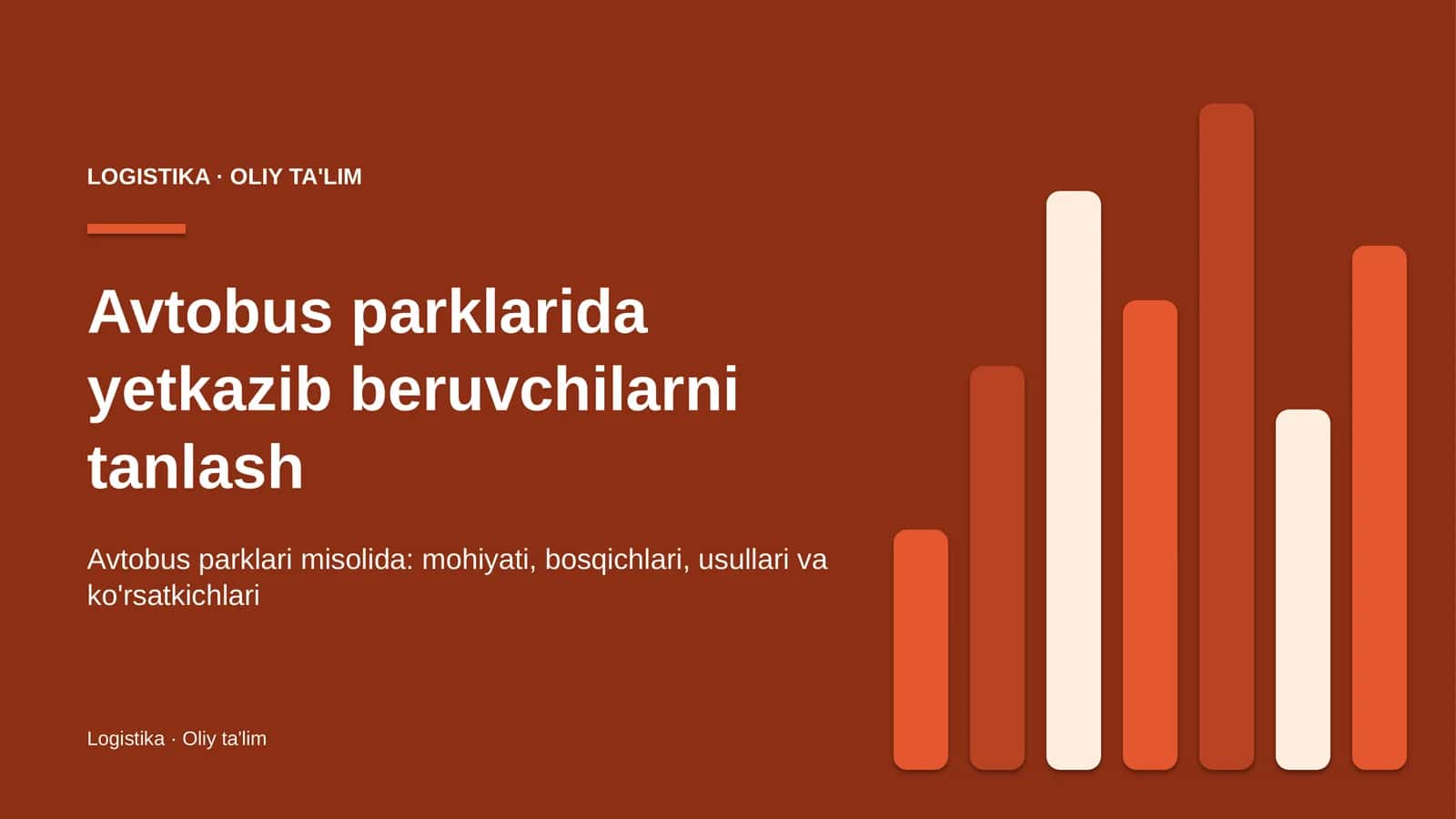 avtobus parklarida yetkazib beruvchilarni tanlash 9879