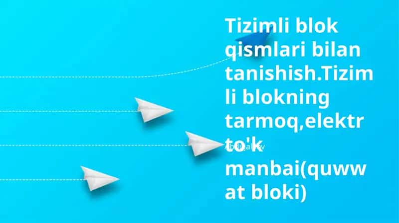 Tizimli blok qismlari