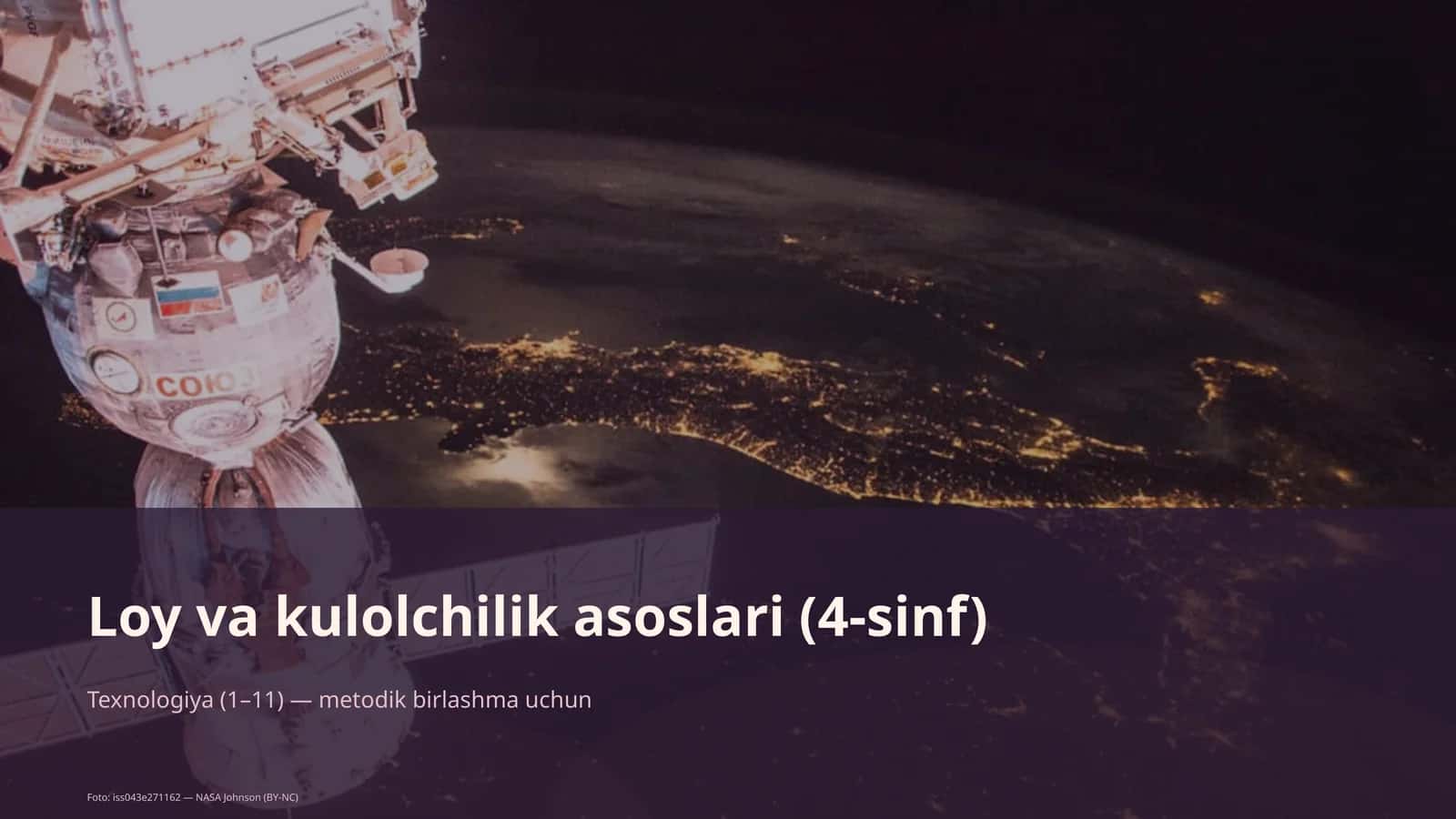 Loy va kulolchilik asoslari (4-sinf)