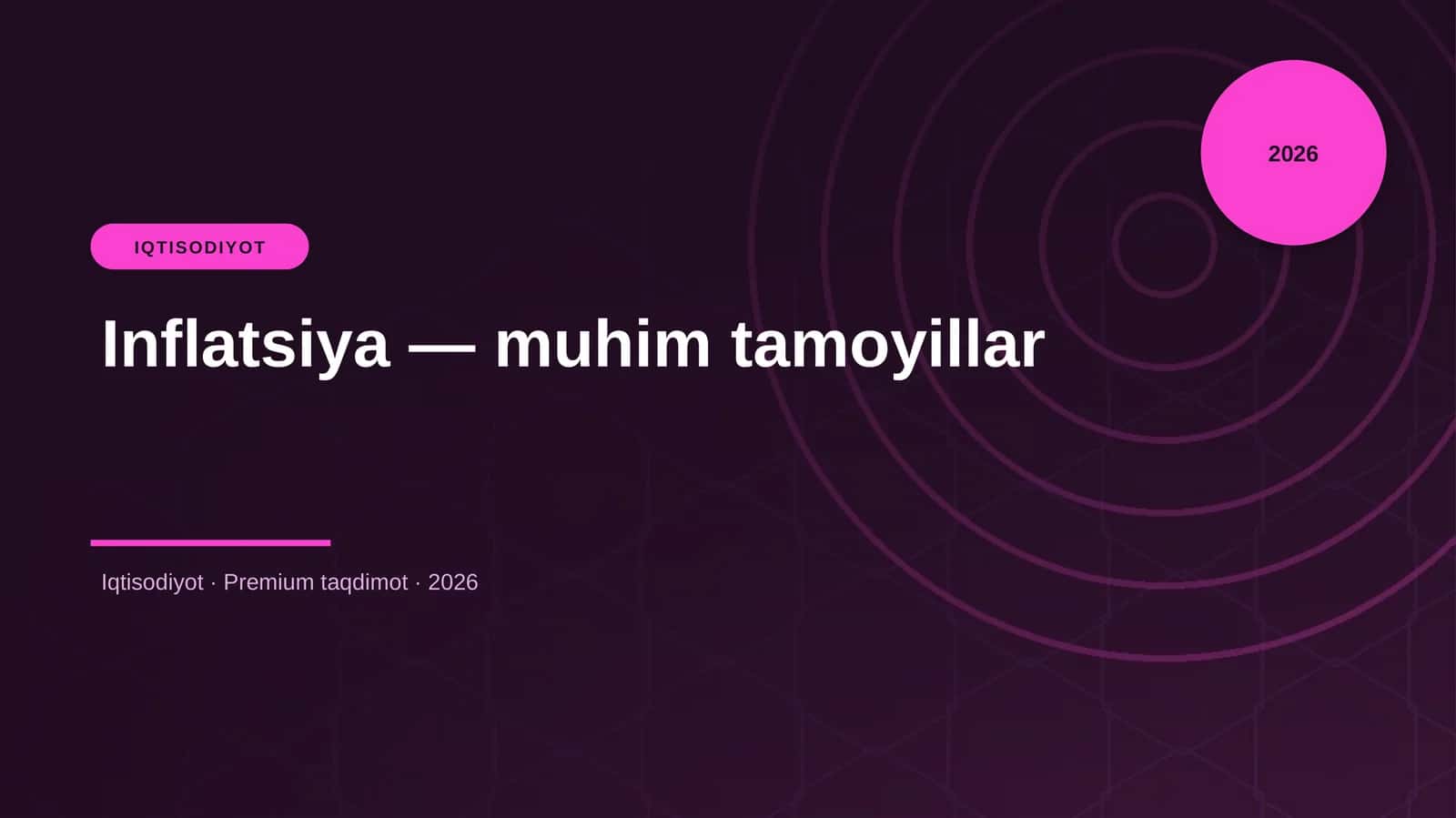 Inflatsiya — muhim tamoyillar