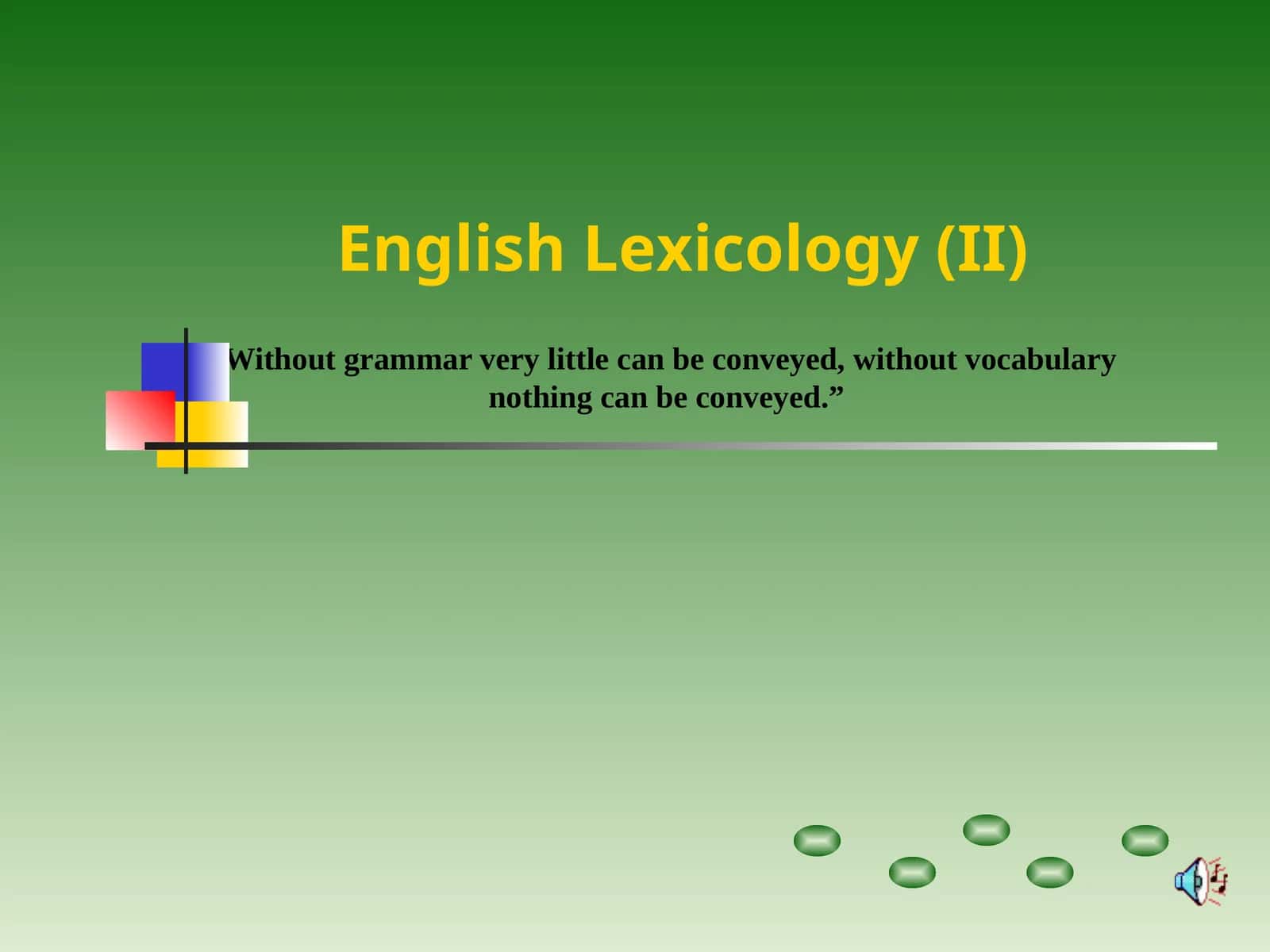 English Lexicology(II)