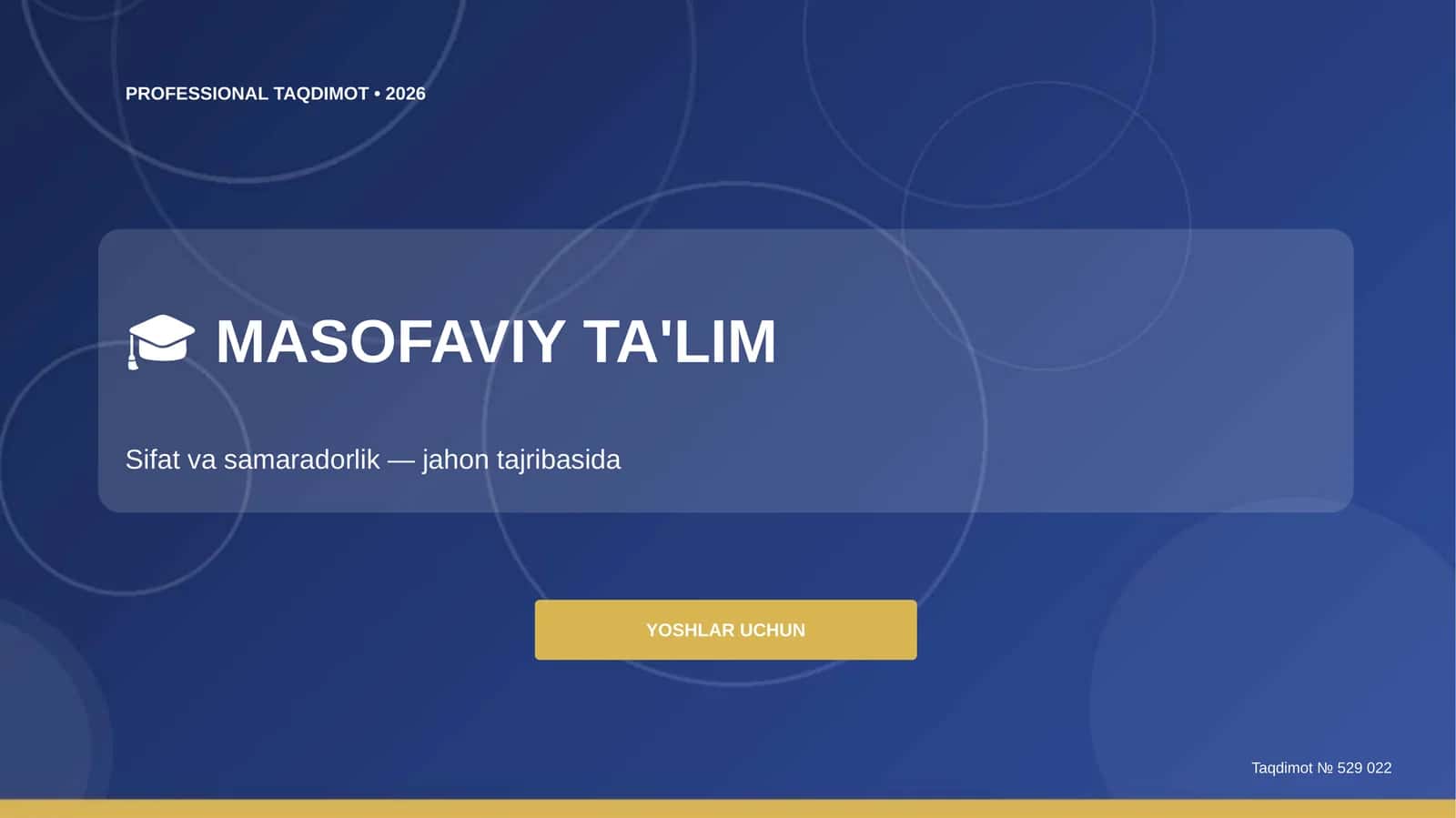 Masofaviy ta'lim: sifat va samaradorlik (jahon tajribasida) [yoshlar uchun]