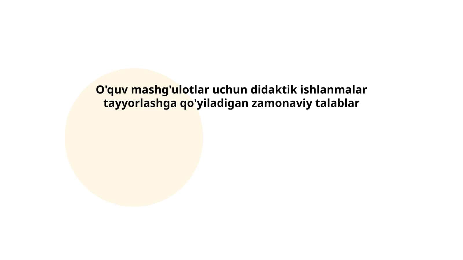 Didaktik materiallarning maqsadga yo'naltirilganligi