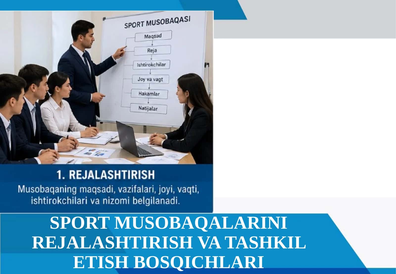 SPORT MUSOBAQALARINI REJALASHTIRISH VA TASHKIL ETISH BOSQICHLARI
