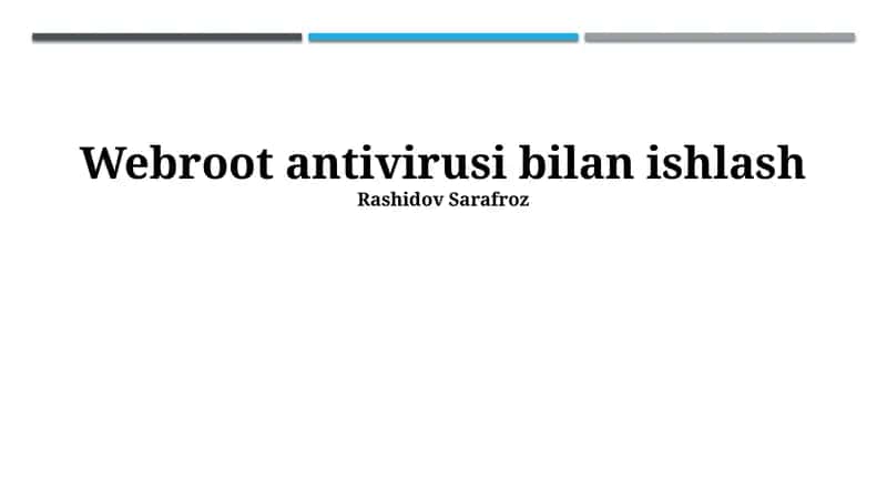 Webroot Antivirusi