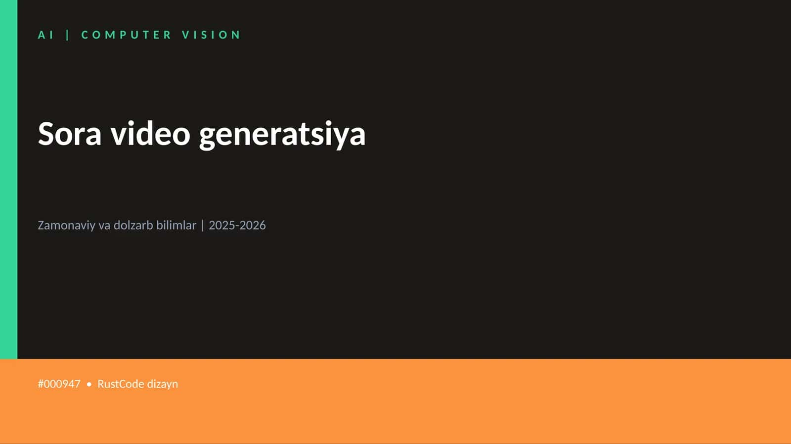 Sora video generatsiya