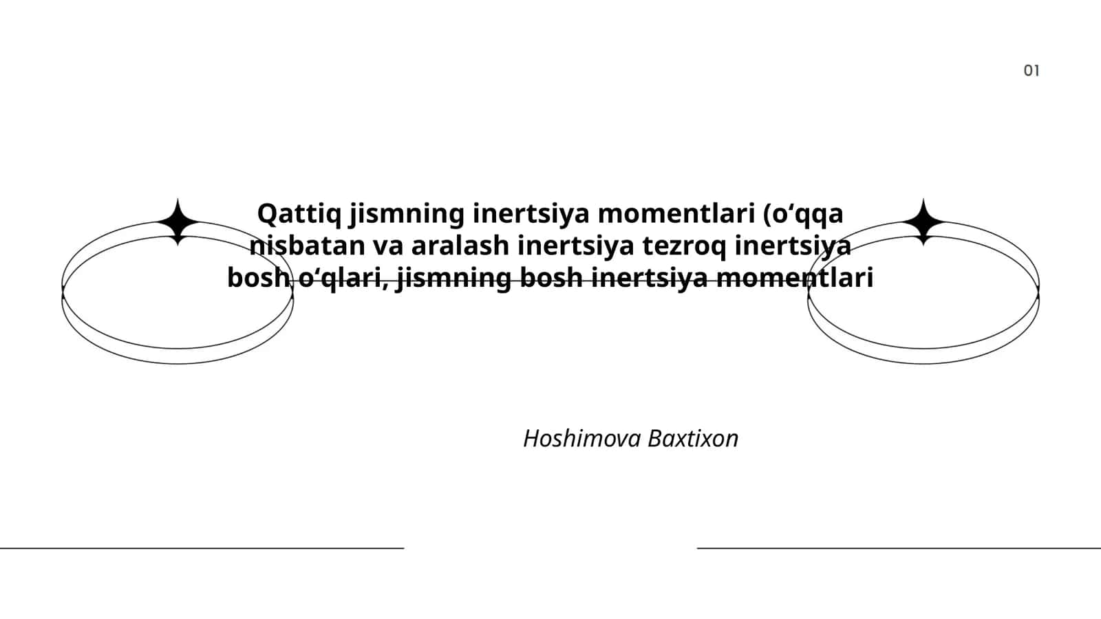 Qattiq jismning inertsiya momentlari
