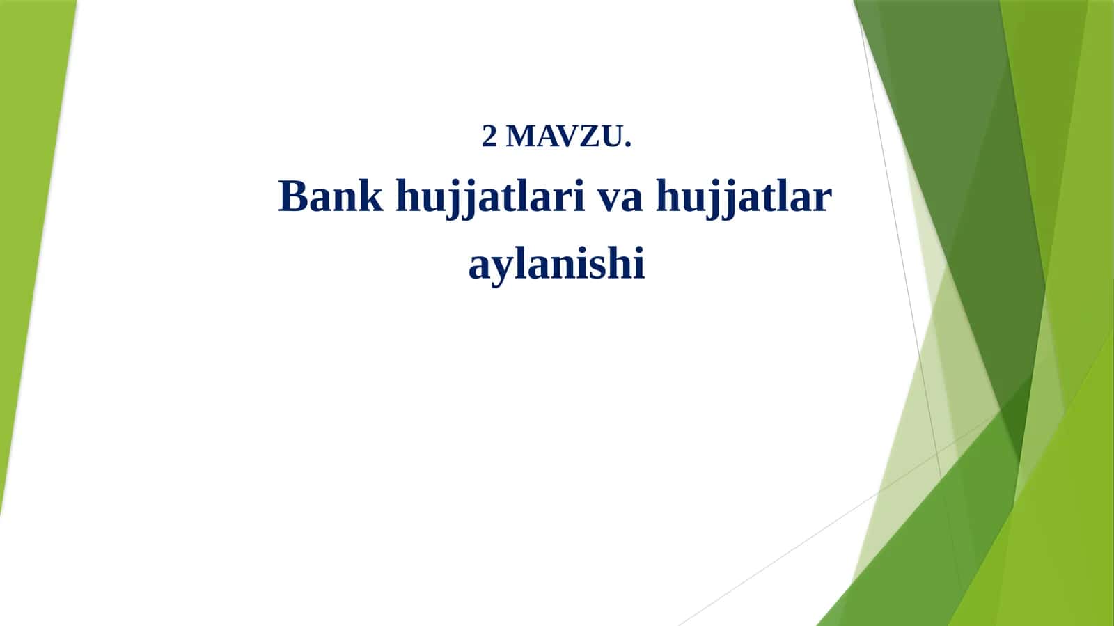 Bank hujjatlari va hujjatlar aylanishi