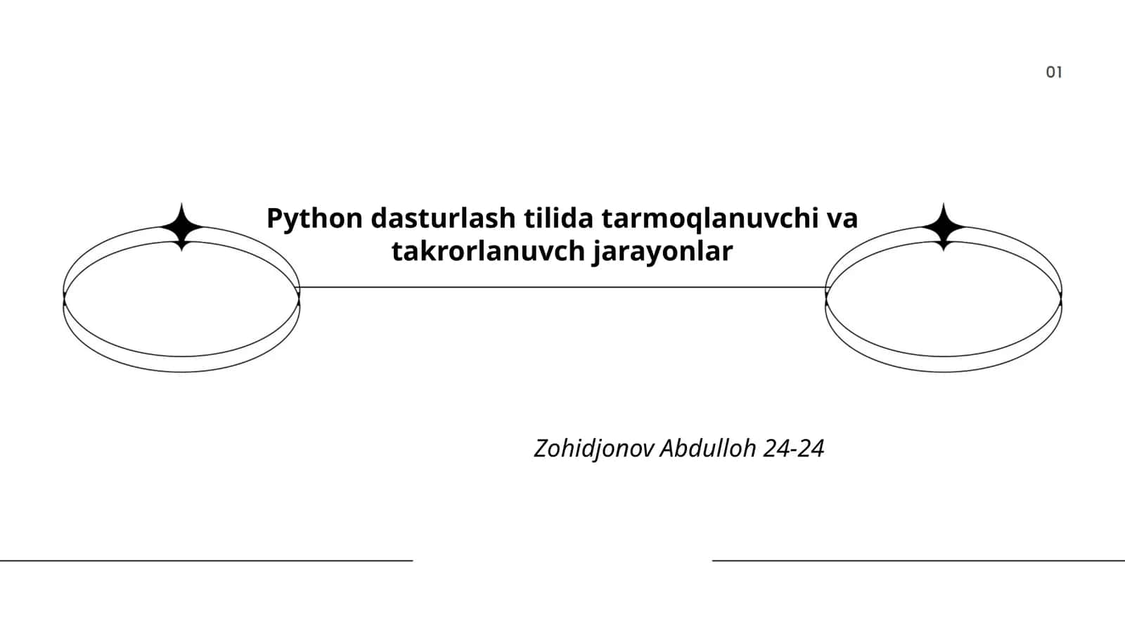 Python dasturlash tilida tarmoqlanuvchi va takrorlanuvch jarayonlar