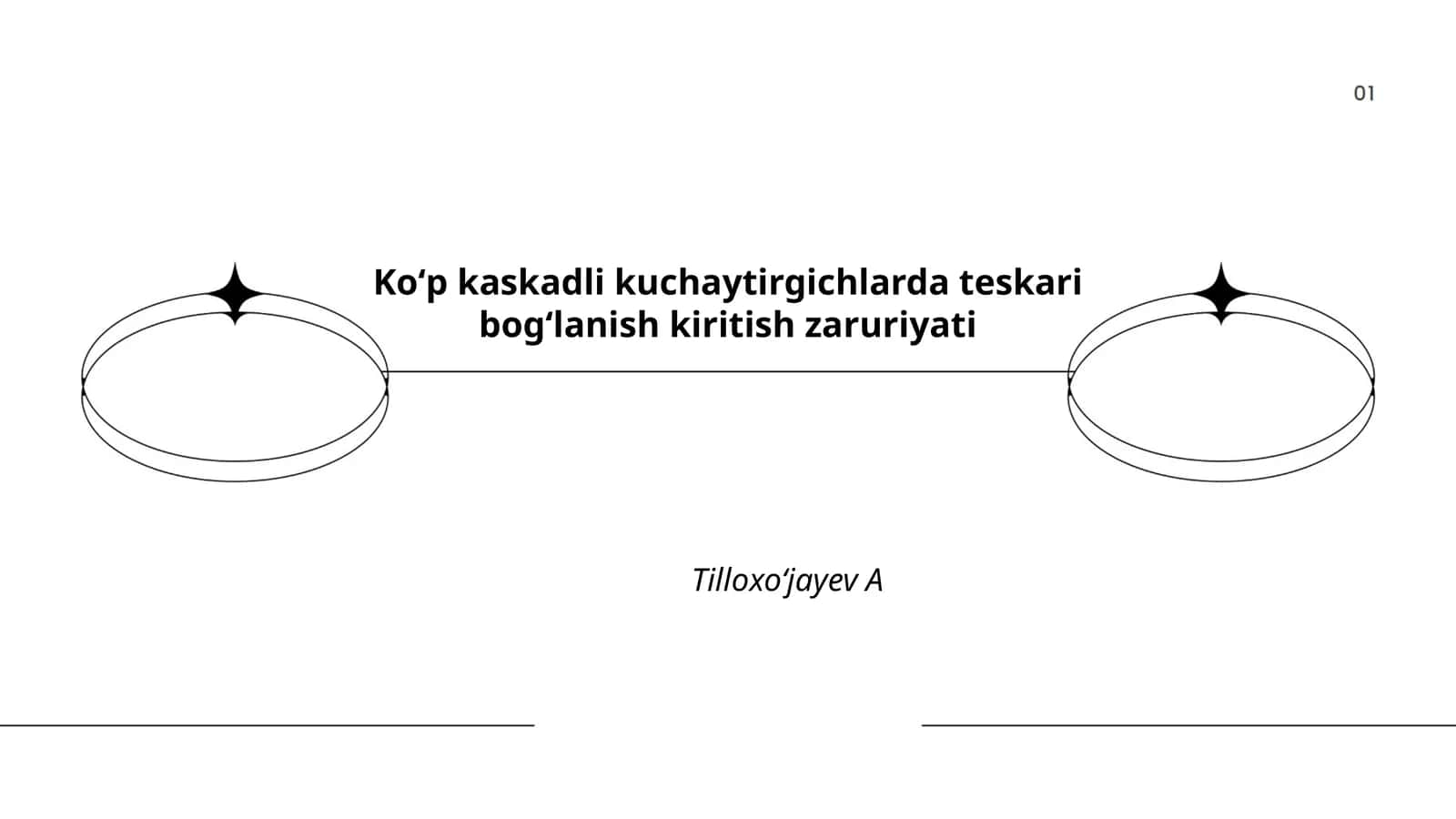 Koʻp kaskadli kuchaytirgichlarda teskari bogʻlanish kiritish zaruriyati