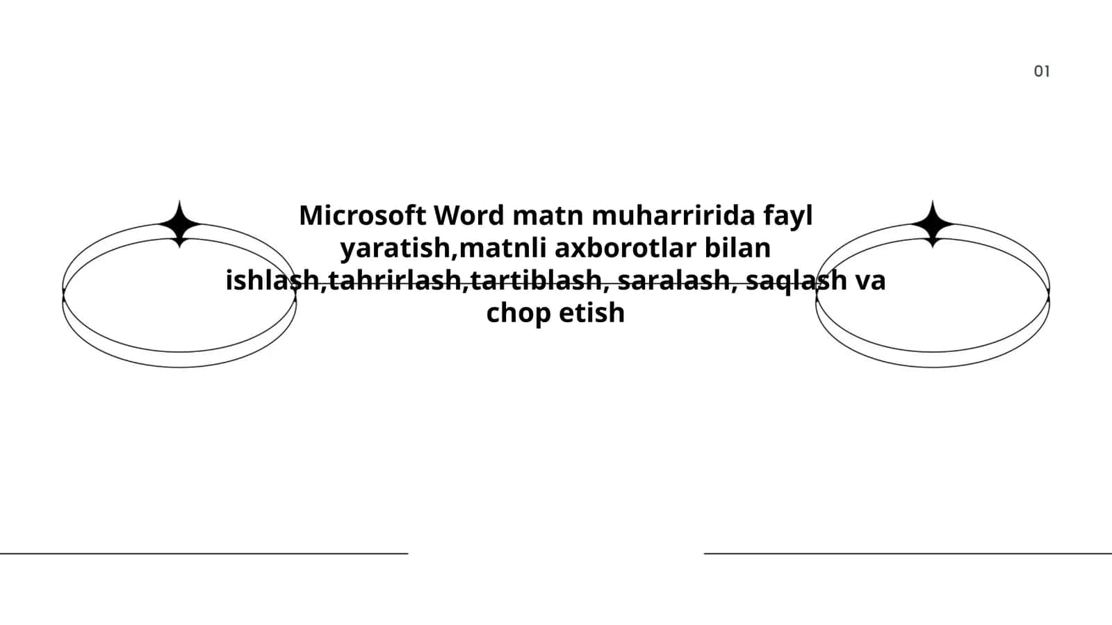 Microsoft Word matn muharririda fayl yaratish