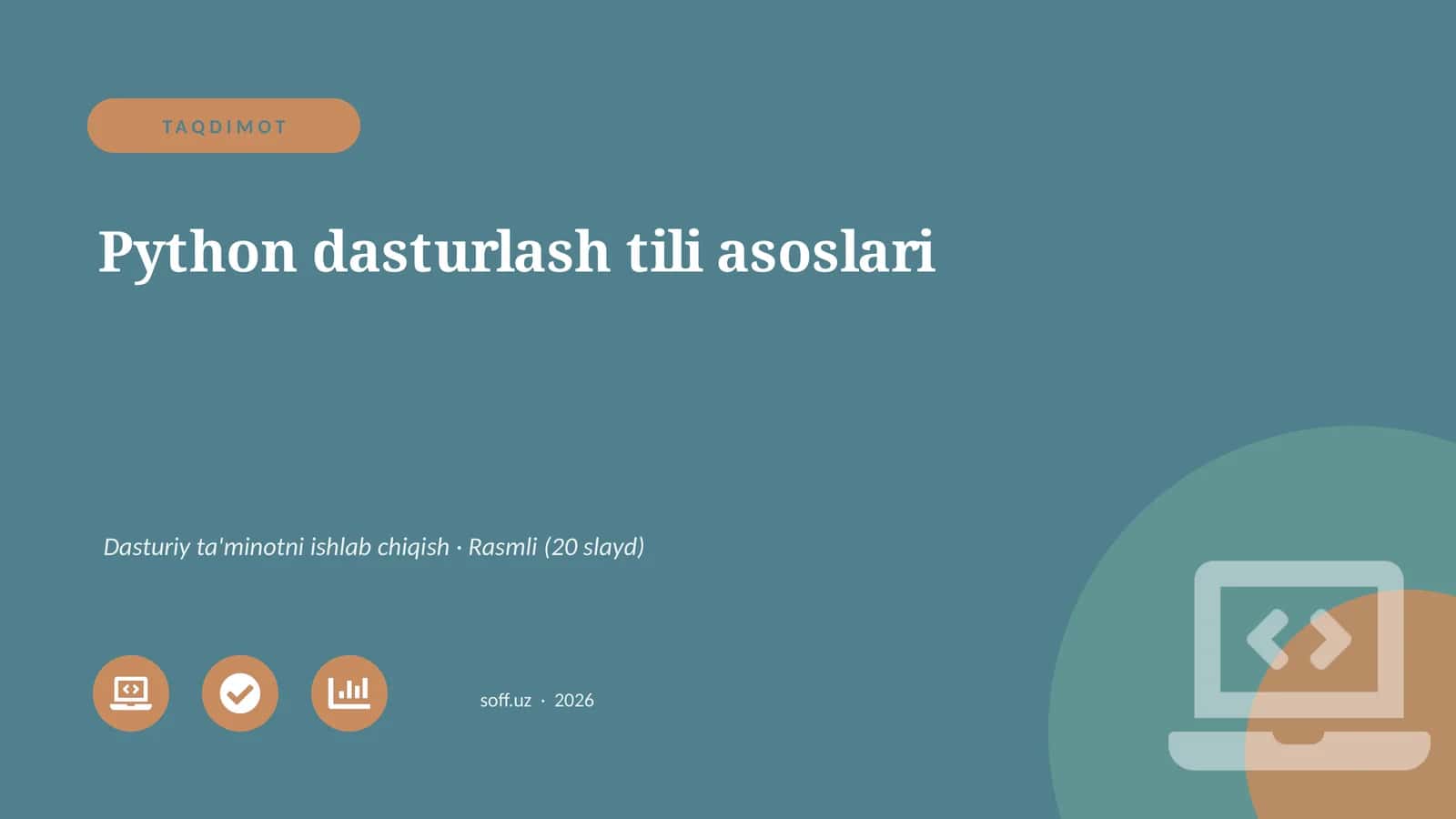 Python dasturlash tili asoslari