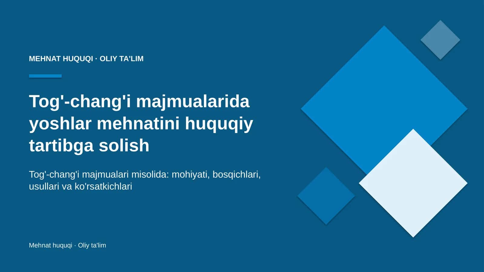 tog' chang'i majmualarida yoshlar mehnatini huquqiy tartibga solish 2335