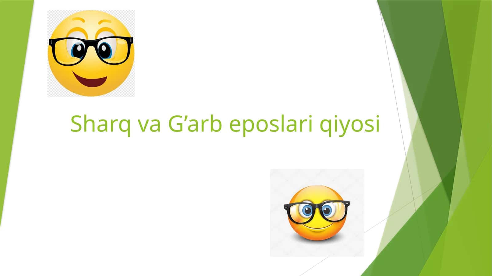 Sharq va G’arb eposlari qiyosi