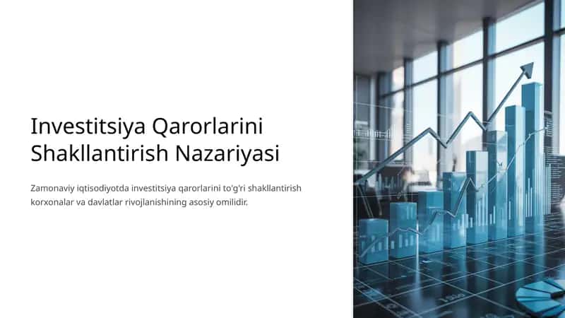 Investitsiya Qarorlarini Shakllantirish Nazariyasi