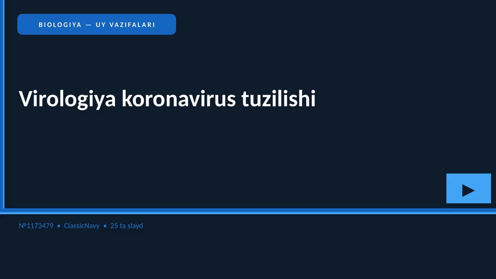BIOLOGIYA — UY VAZIFALARI