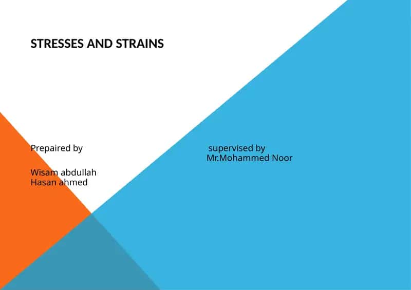 STRESSESANDSTRAINS