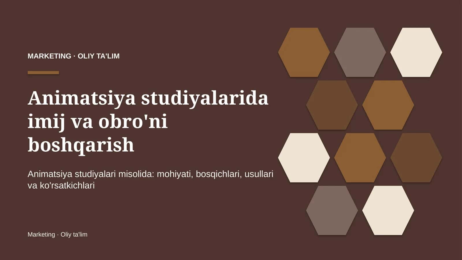 animatsiya studiyalarida imij va obro'ni boshqarish 2310