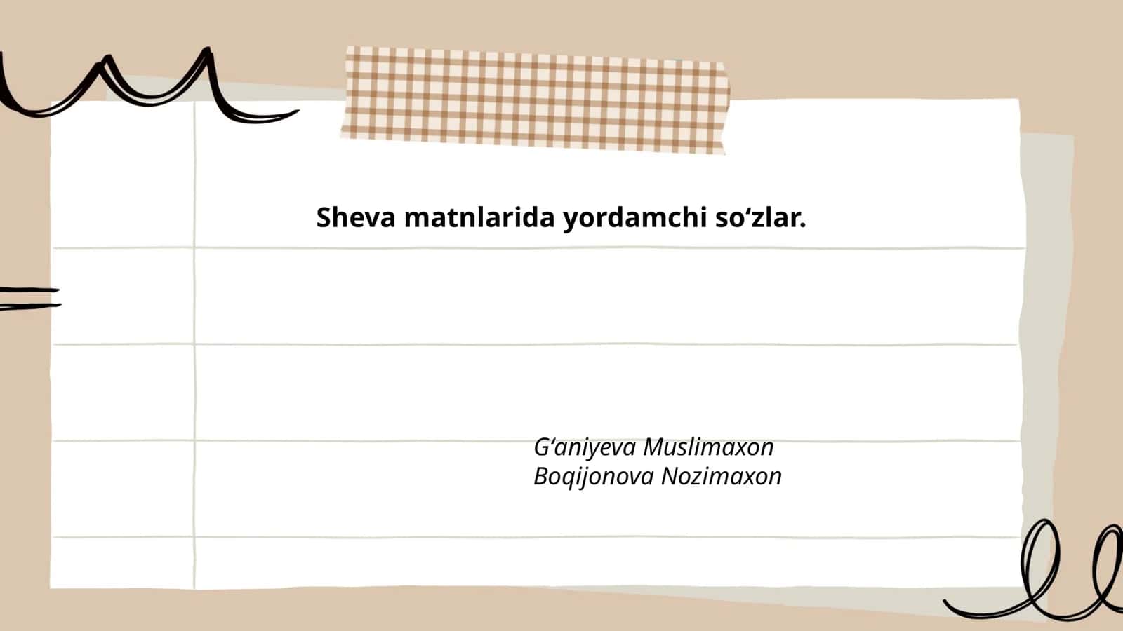 Sheva matnlarida yordamchi soʻzlar