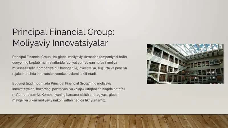 Principal Financial Group: Moliyaviy Innovatsiyalar