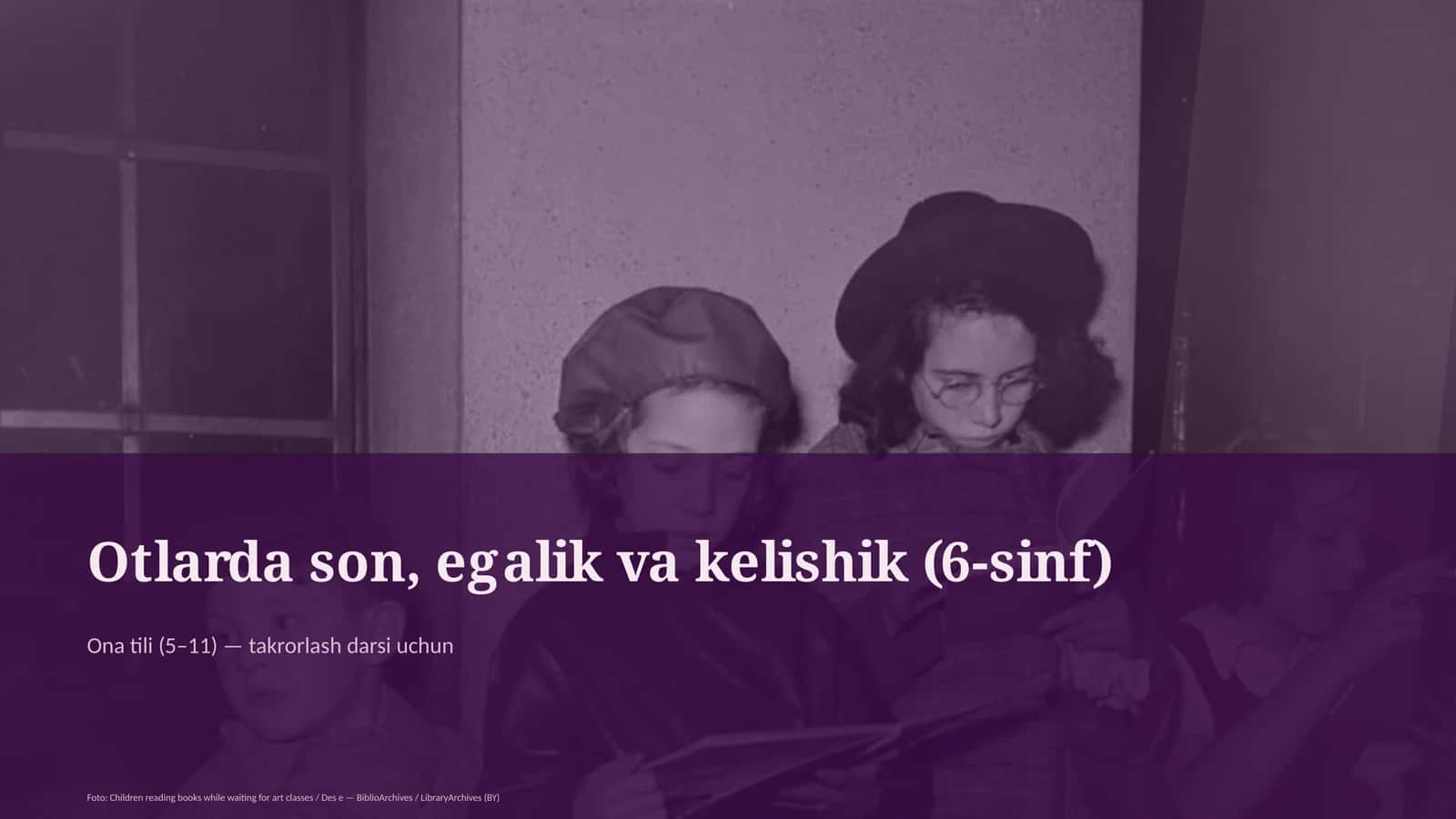 Otlarda son, egalik va kelishik (6-sinf)