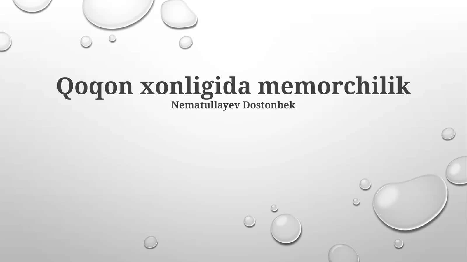 Qo‘qon xonligida memorchilik