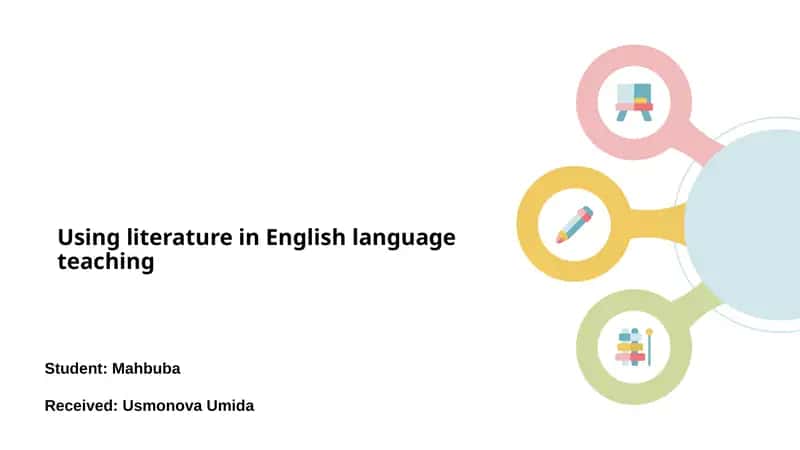 Introduction to using literature in English language teaching