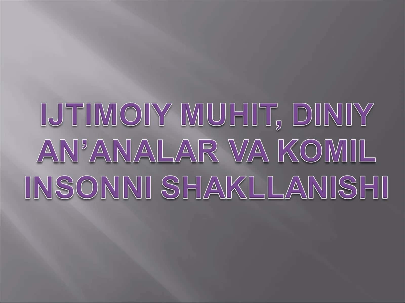 Diniy katarsis jarayonida diniy xissiyotlar dinamikasi