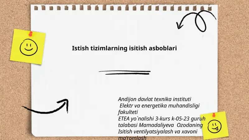 Istish tizimlarning isitish asboblari
