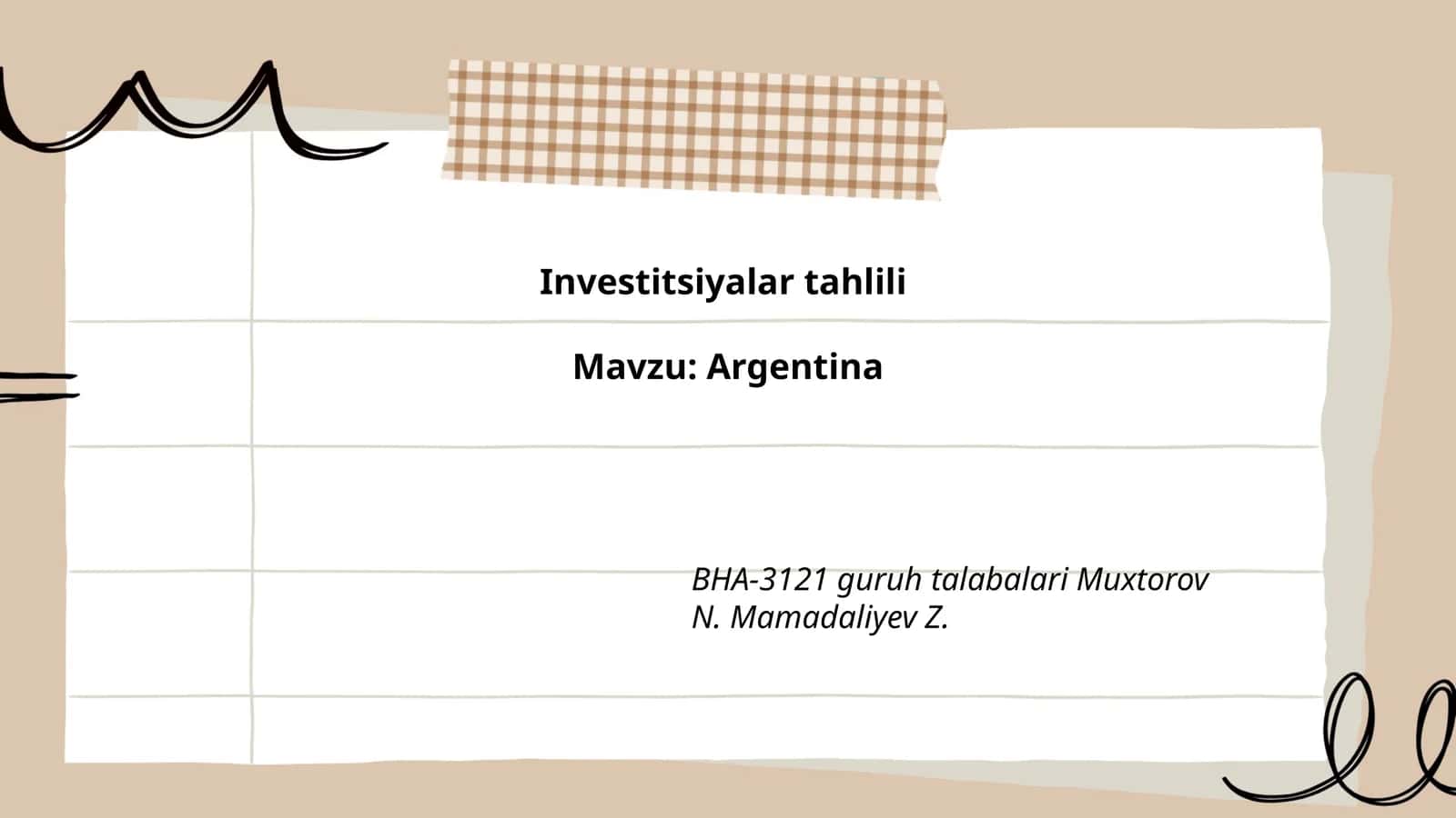 Argentina iqtisodiyotiga investitsiya qilish imkoniyatlari