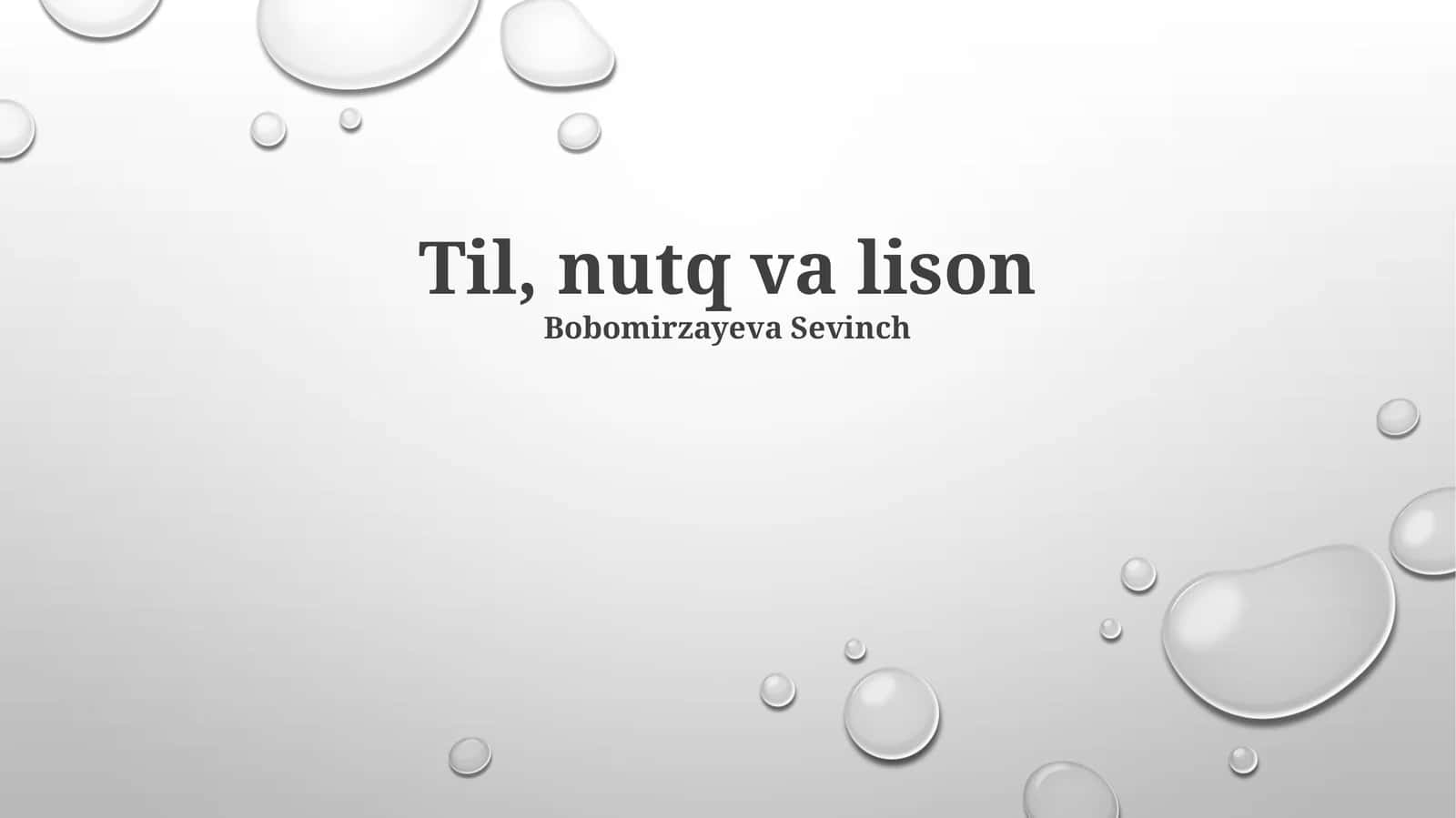 Til, nutq va lison