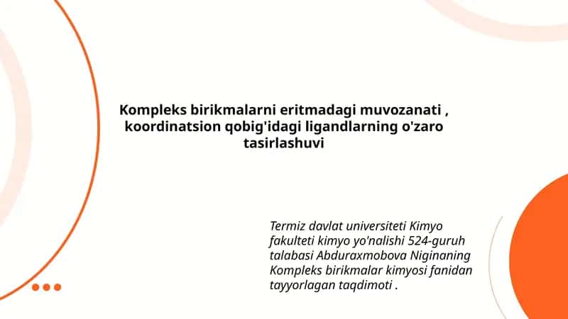 Kompleks birikmalar kimyosi