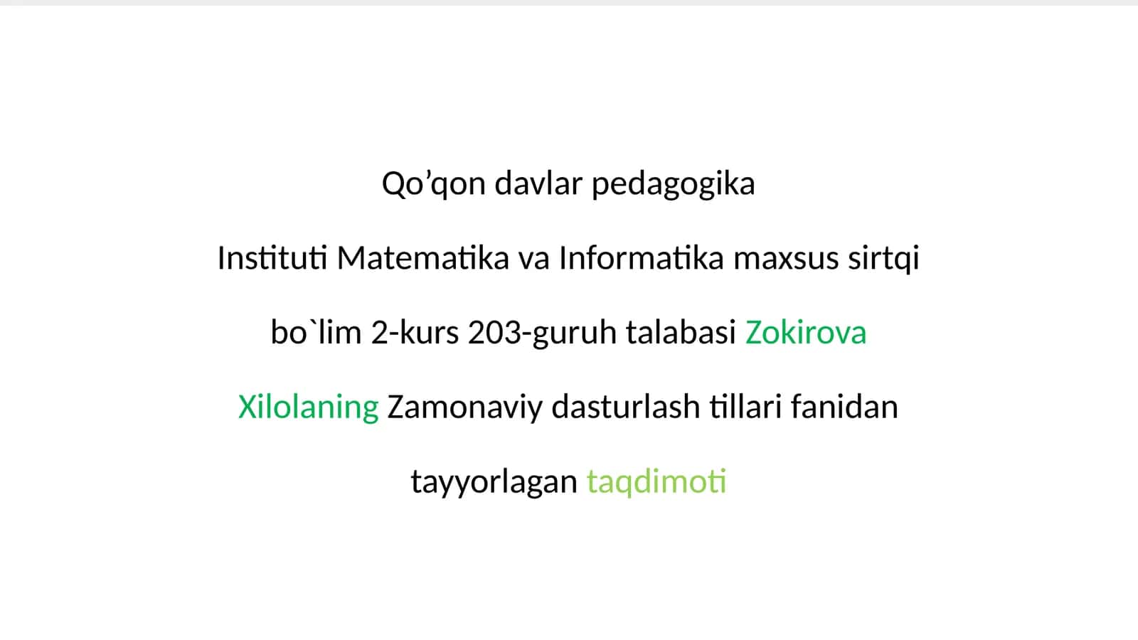 Zamonaviy dasturlash tillari