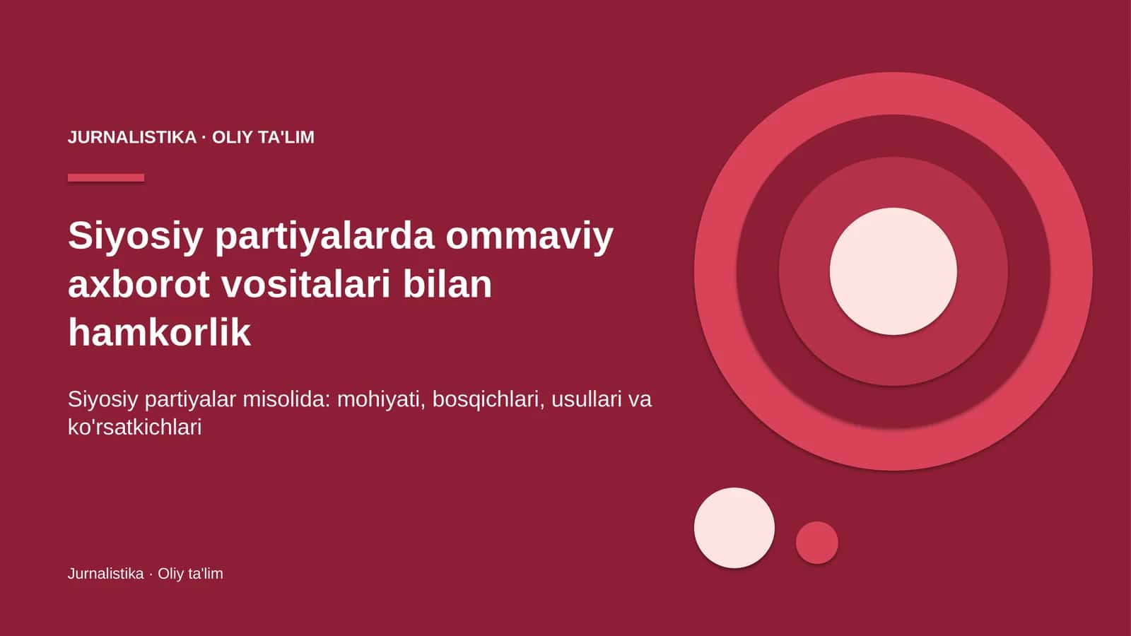 Siyosiy partiyalarda ommaviy axborot vositalari bilan hamkorlik