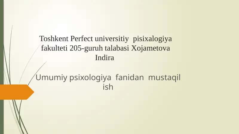 Umumiy psixologiya