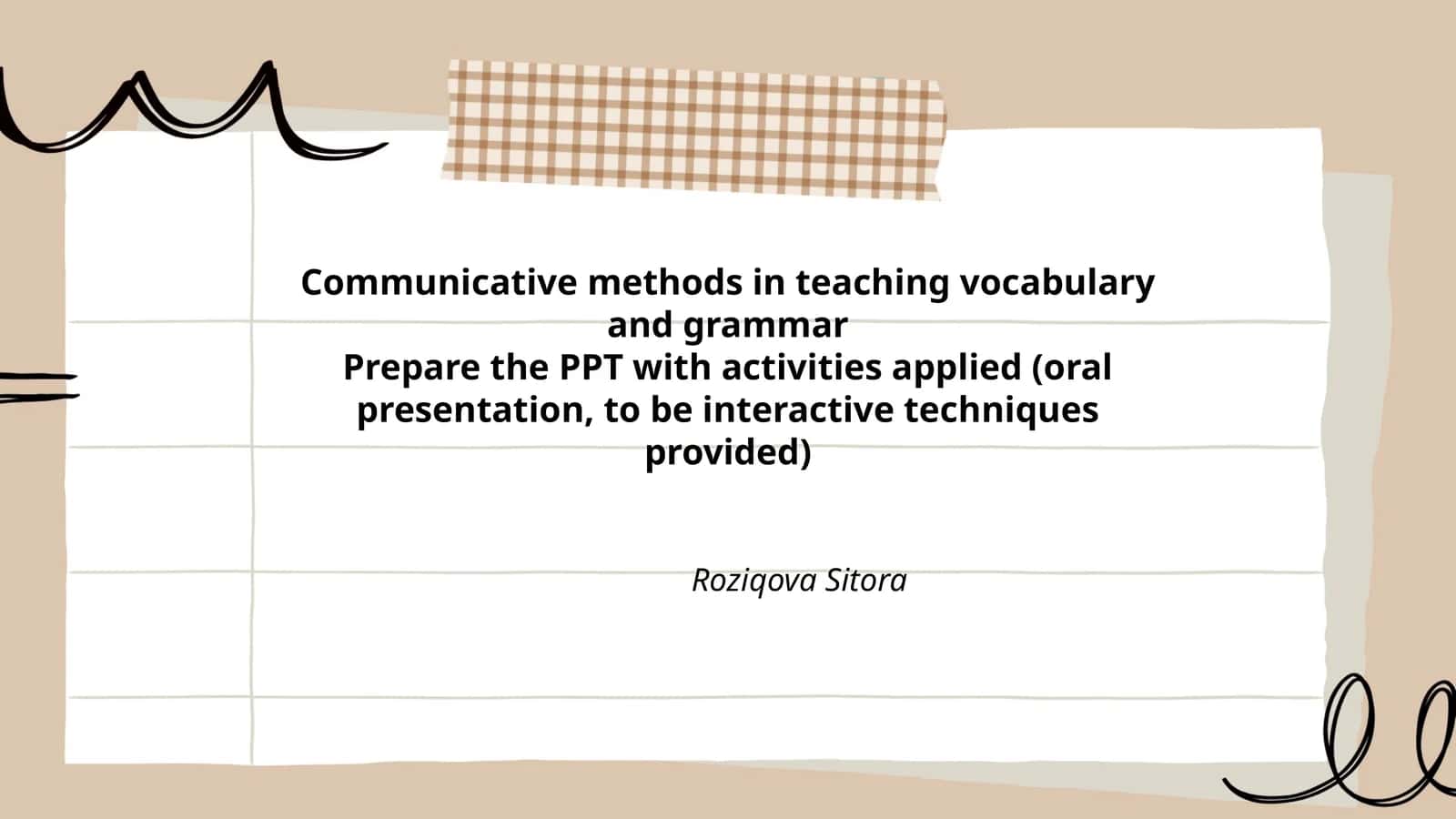 Communicative methods in teaching vocabulary and grammar