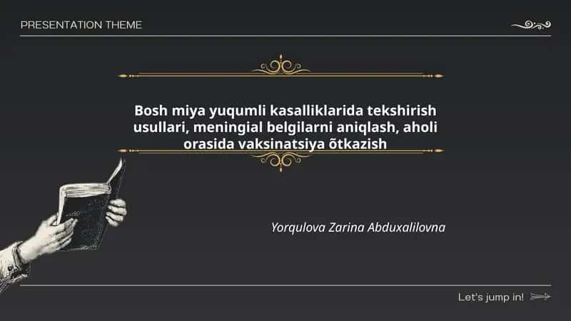 Bosh miya yuqumli kasalliklarida tekshirish usullari
