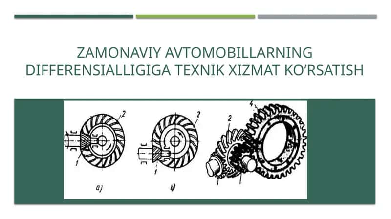 Zamonaviy avtomobillarning diferensialligi