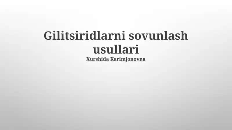 Yog'larni sovunlash usullari
