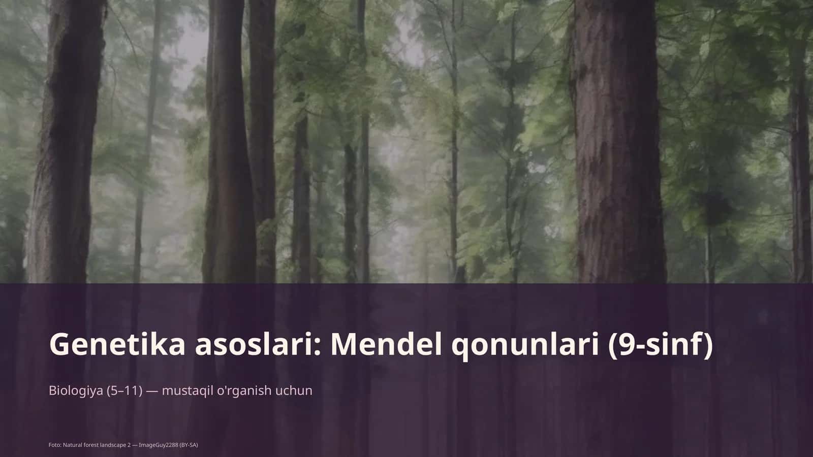 Genetika asoslari: Mendel qonunlari (9-sinf)