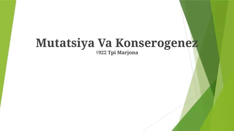 Mutatsiya Va Konserogenez