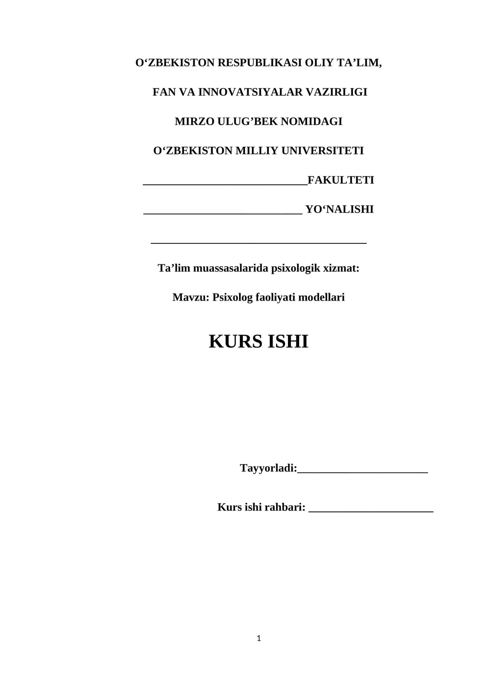 Psixolog faoliyati modellari