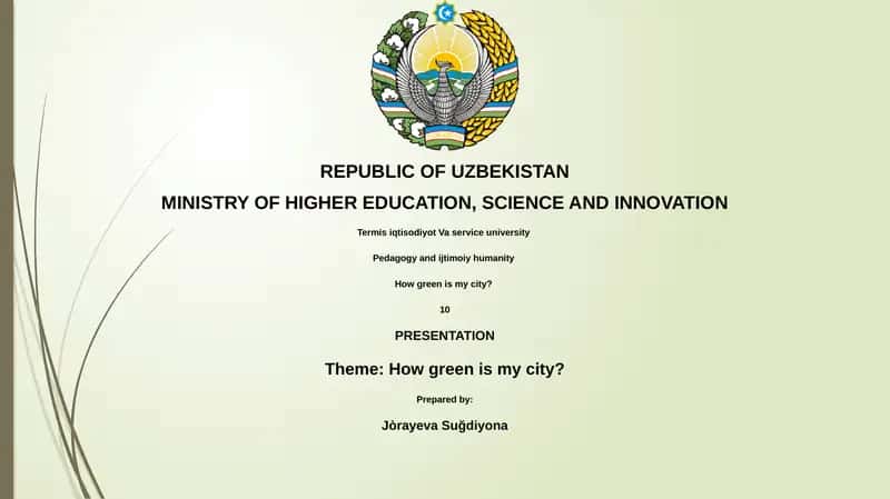 How green is my city?