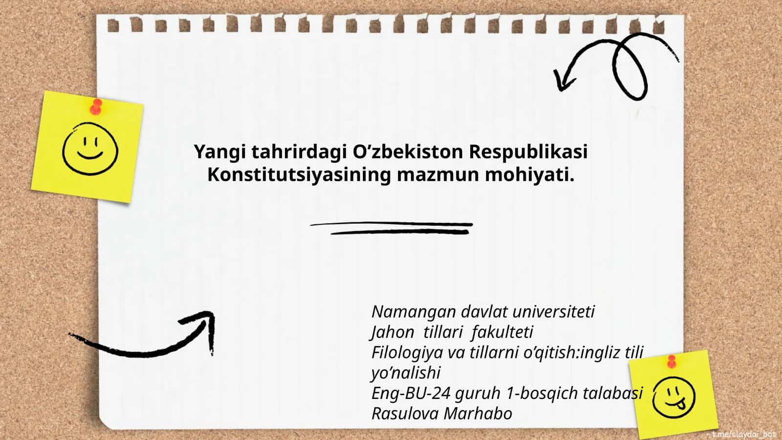 O’zbekiston Respublikasi Konstitutsiyasining mazmun mohiyati