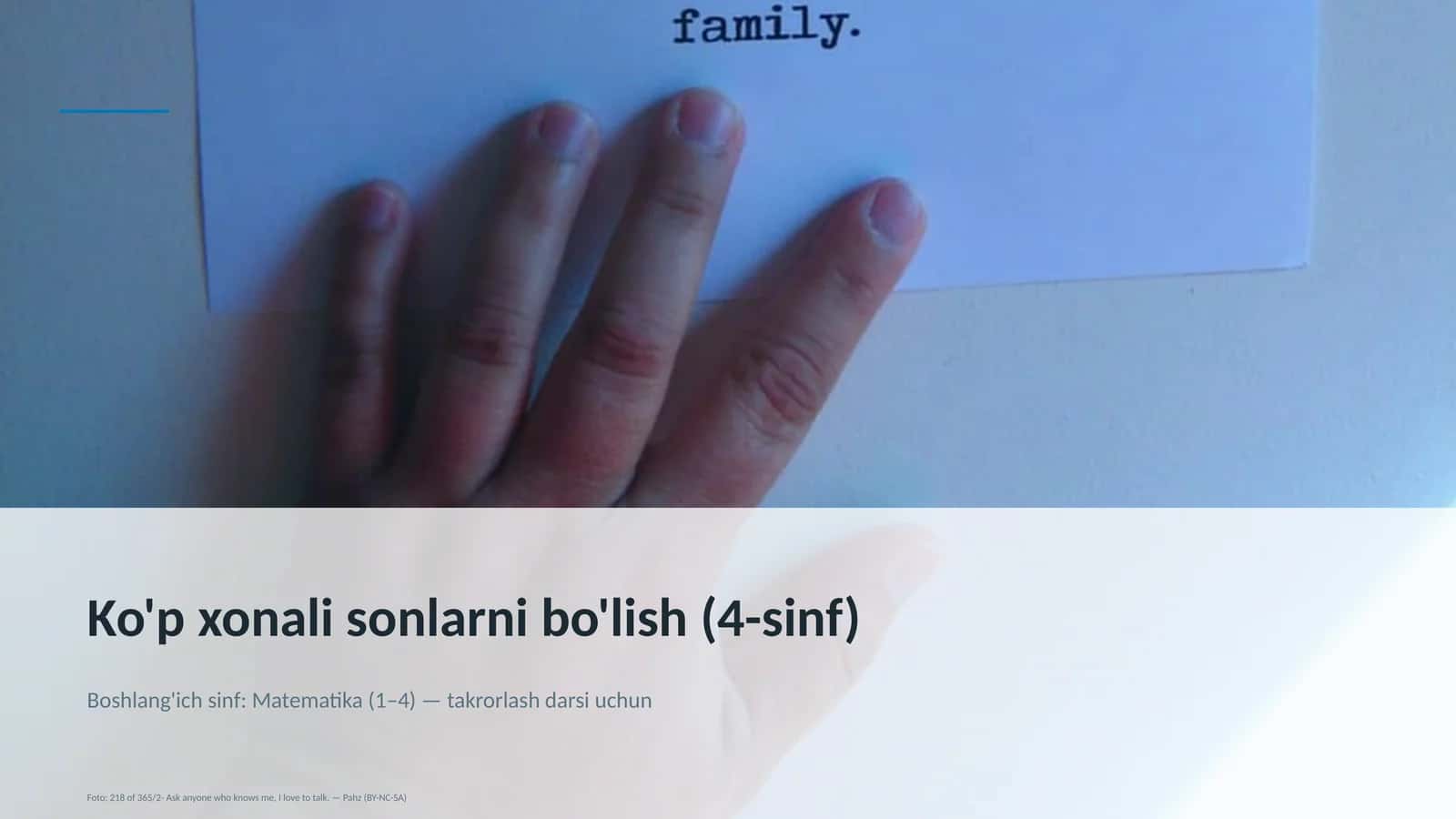 Ko'p xonali sonlarni bo'lish (4-sinf)